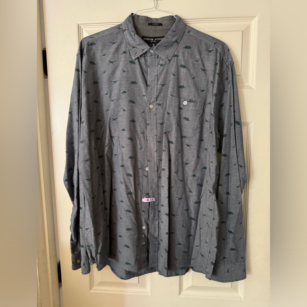 Random Access New York long sleeve shirt with dinosaurs - XL